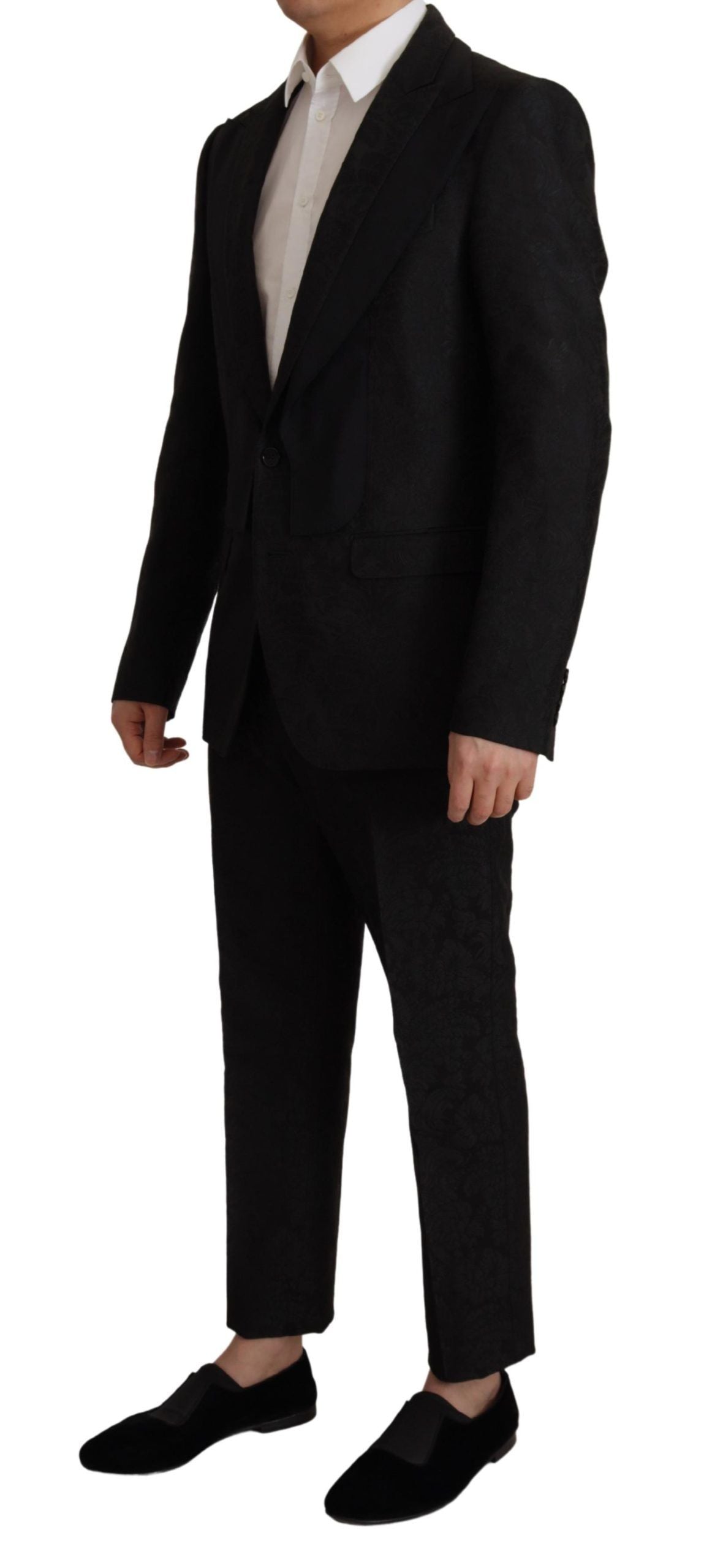  - Elegant Black Two-Piece Martini Suit