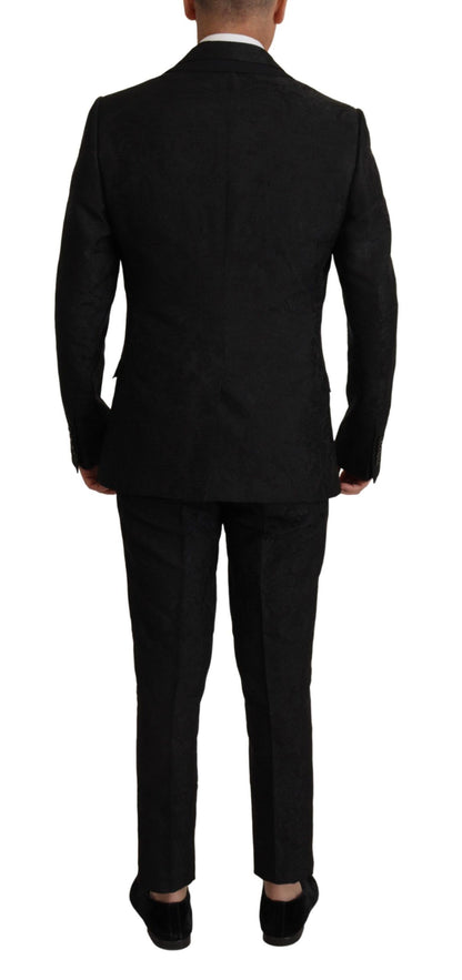  - Elegant Black Two-Piece Martini Suit