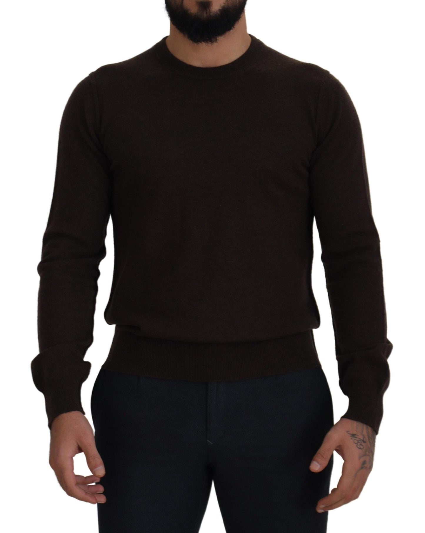  - Elegant Cashmere Crew Neck Sweater