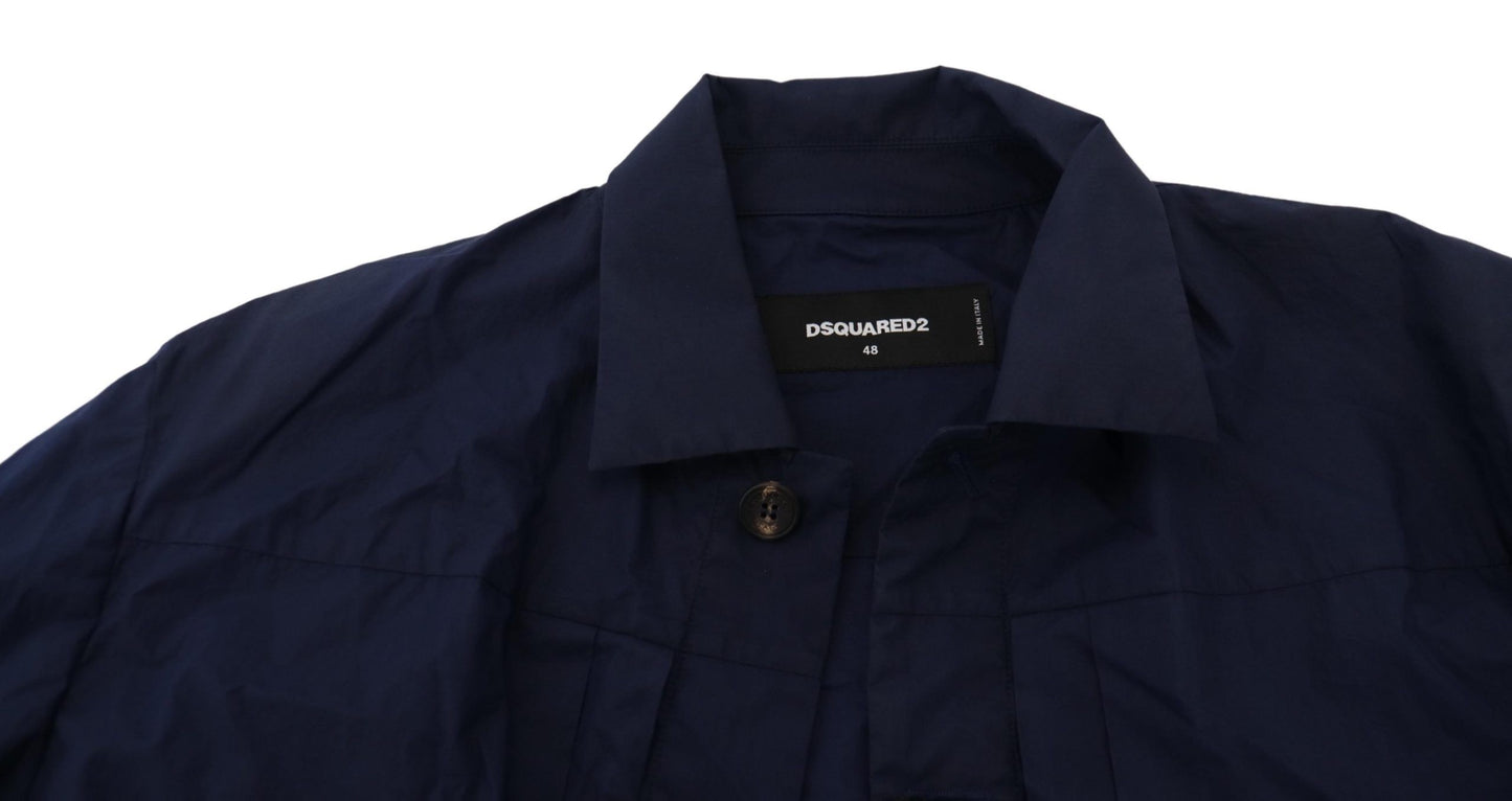  - Svelte Dark Blue Cotton Shirt