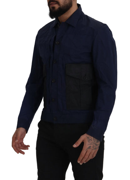  - Svelte Dark Blue Cotton Shirt