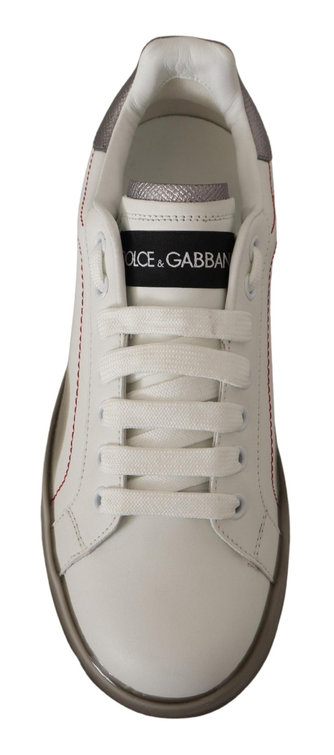  - Elegant White Leather Sneakers