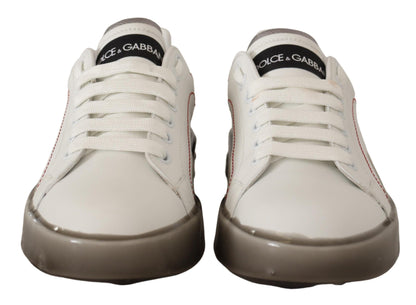  - Elegant White Leather Sneakers