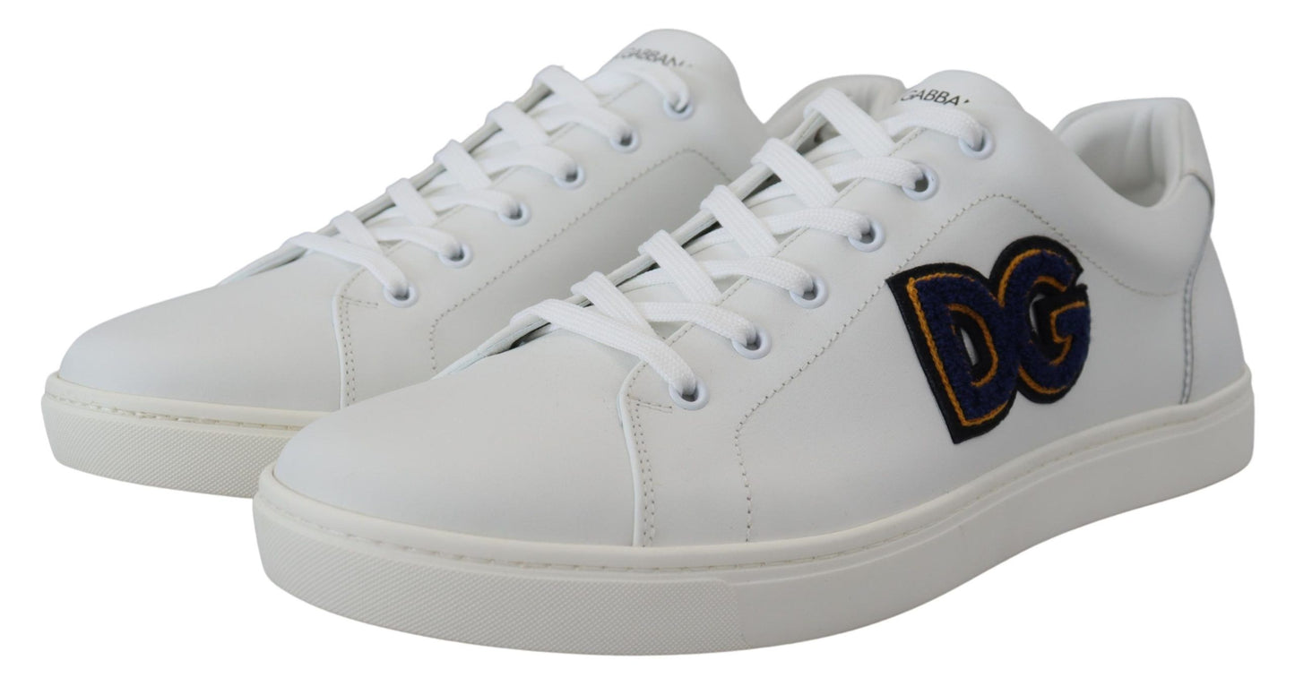  - Elegant White Leather Men's Sneakers