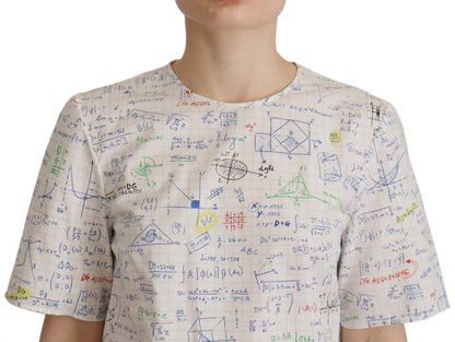  - Algebra Print Round Neck Cotton Tee