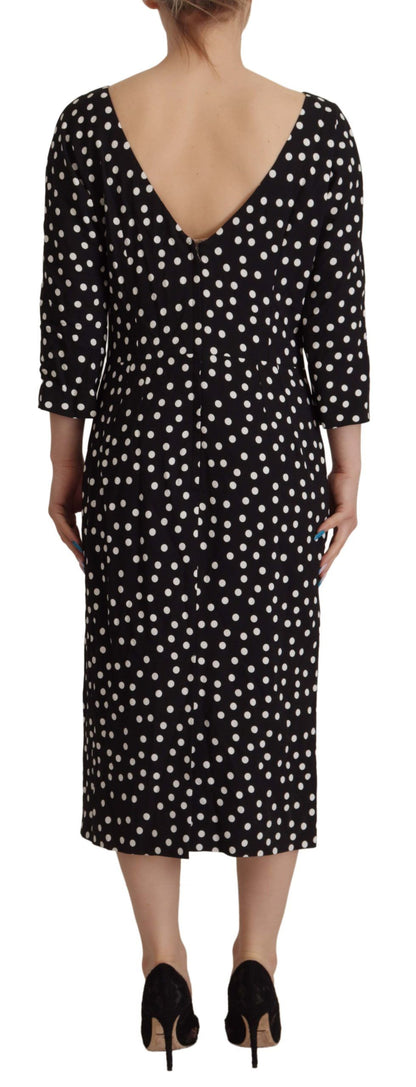  - Polka Dot Sheath Midi Elegance