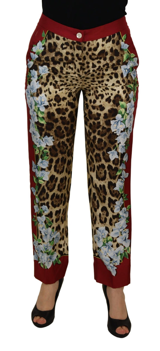  - Elegant Multicolor High Waist Silk Pants