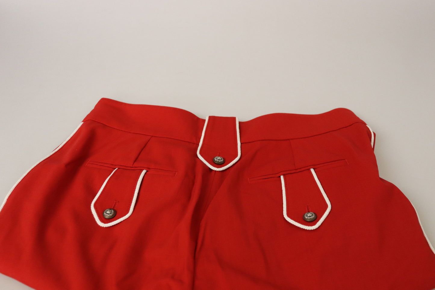  - Elegant Red High-Waist Cropped Pants