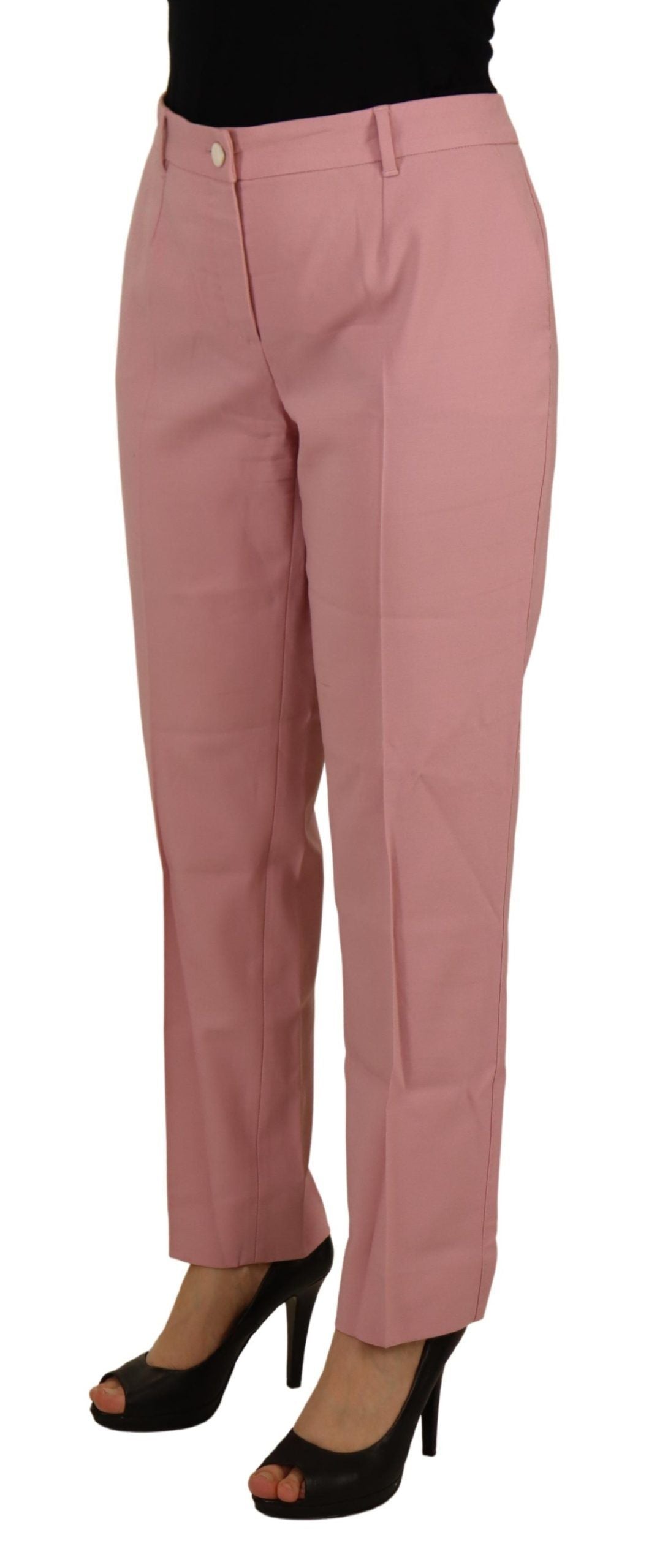  - Chic MidWaist Virgin Wool Pink Pants