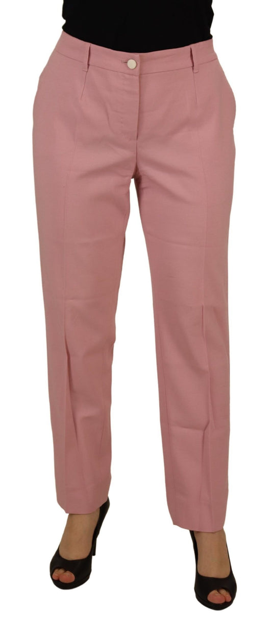  - Chic MidWaist Virgin Wool Pink Pants