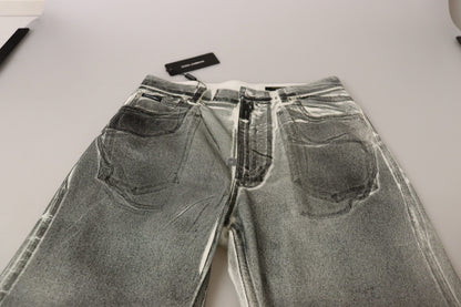  - High Waist Grey Denim Elegance