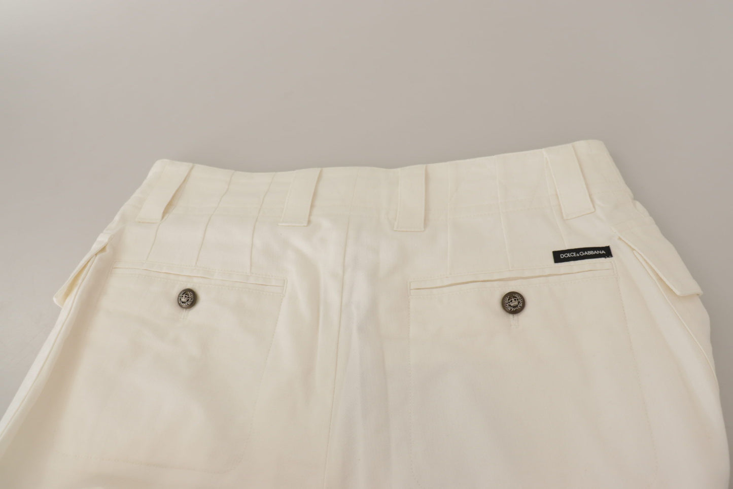  - Elegant White High-Waist Tapered Trousers