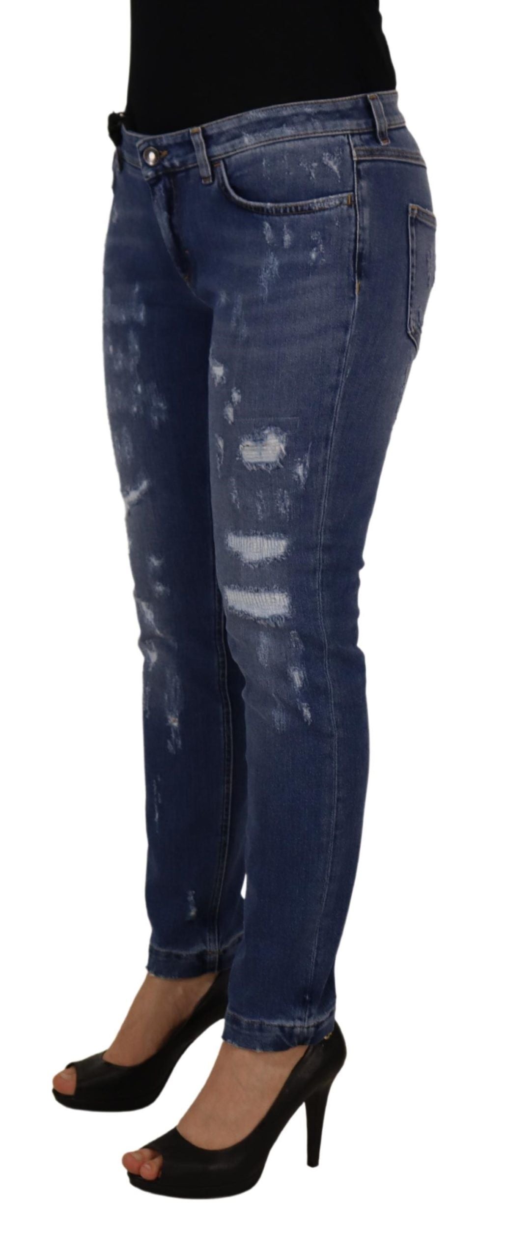  - Chic Low Waist Skinny Denim Jeans