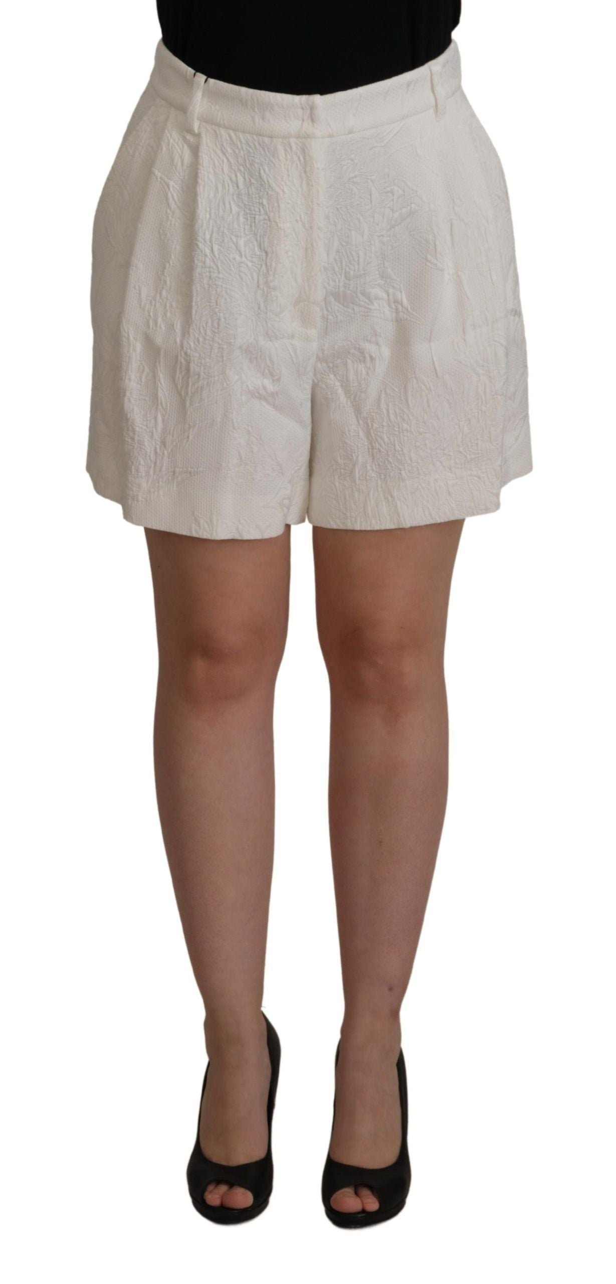  - Elegant High Waist White Culotte Shorts