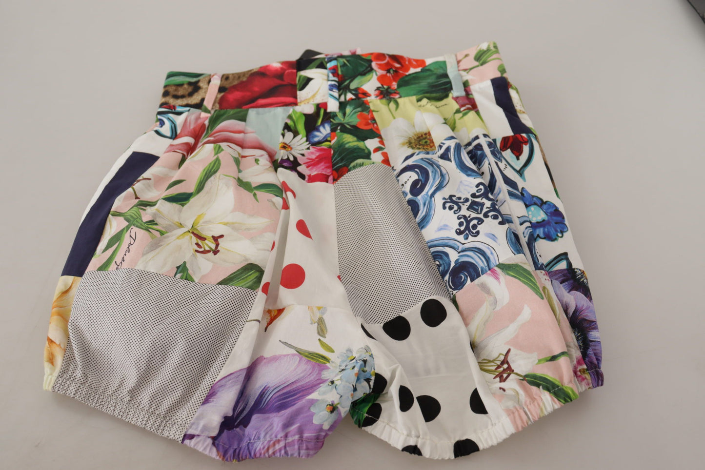  - Patchwork High Waist Designer Shorts