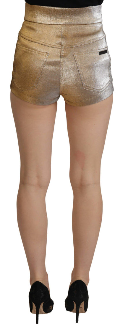  - Gold High Waist Hot Pants Shorts