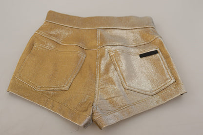  - Gold High Waist Hot Pants Shorts