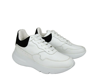  - Women White Leather Suede Sneaker