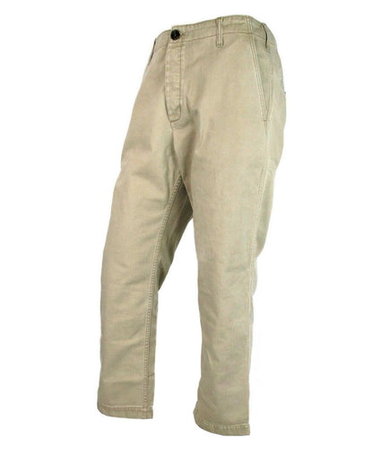  - Light Brown Washed Cotton Pant Gucci Print