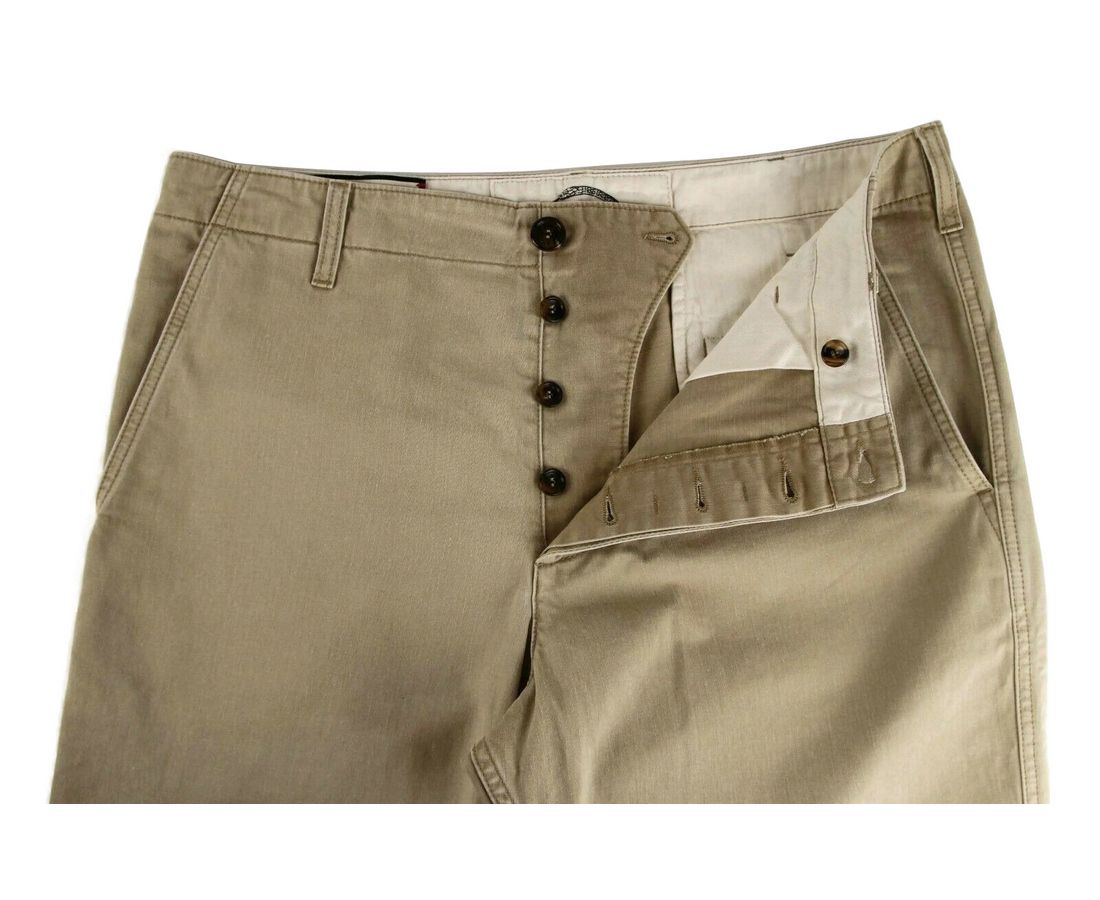  - Light Brown Washed Cotton Pant Gucci Print