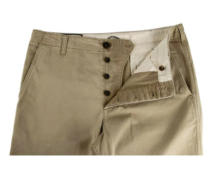  - Light Brown Washed Cotton Pant Gucci Print