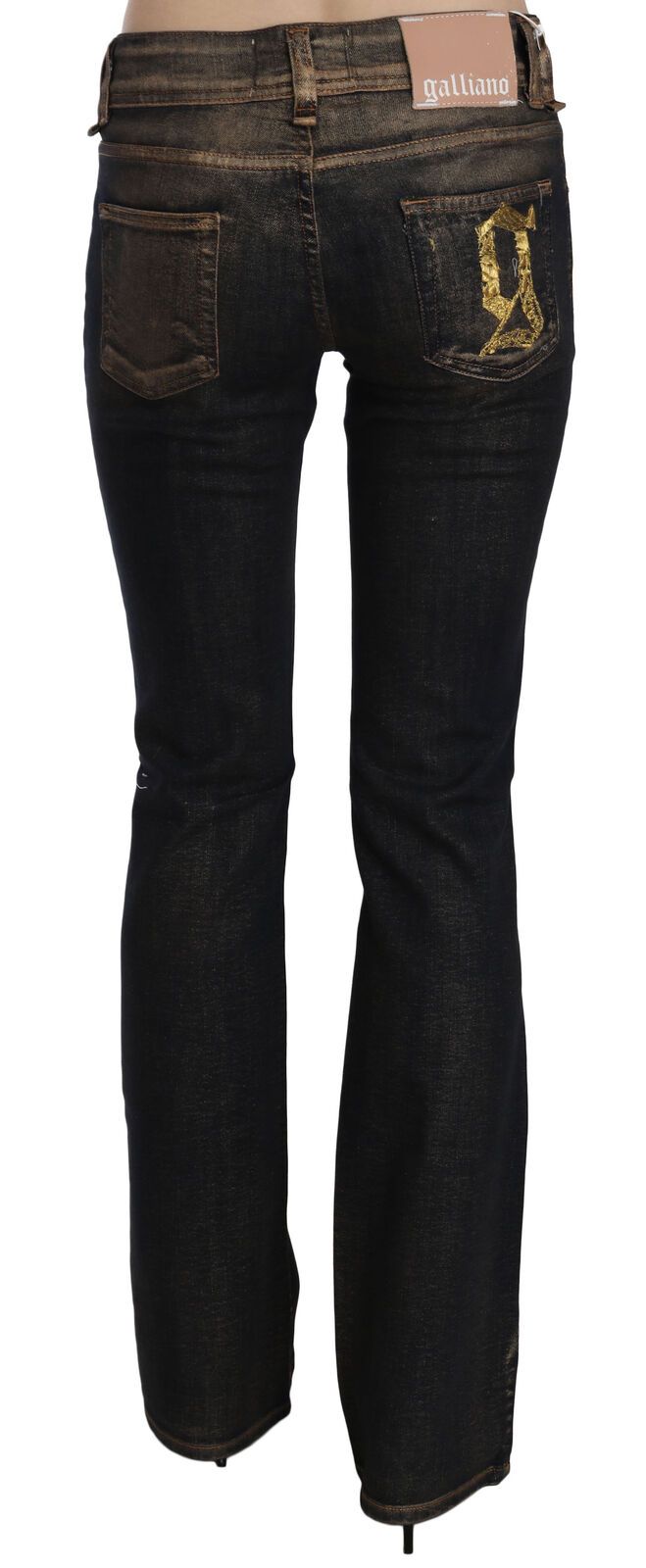  - Chic Flared Mid Waist Black Denim