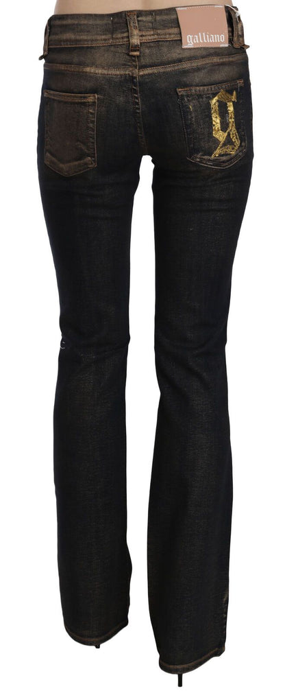  - Chic Flared Mid Waist Black Denim