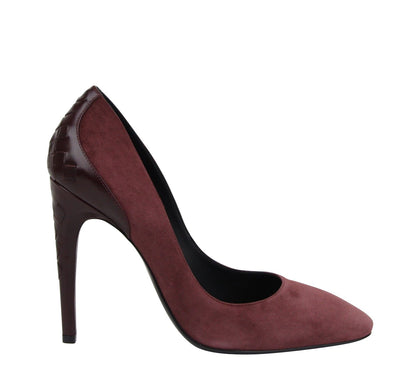  - Women's Dark Rose Suede Leather Luxe Heels