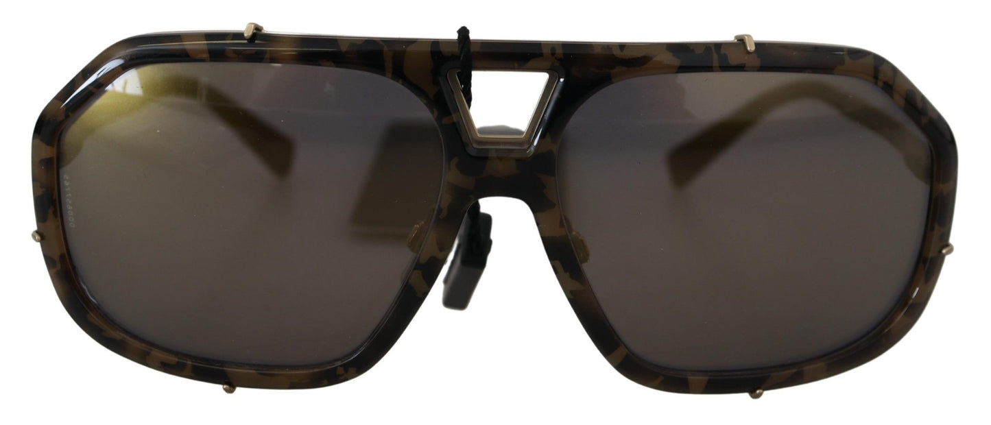  - Chic Aviator Mirrored Brown Sunglasses