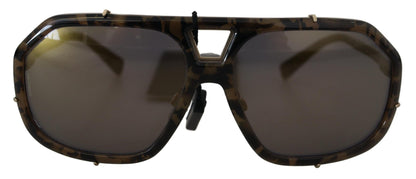  - Chic Aviator Mirrored Brown Sunglasses