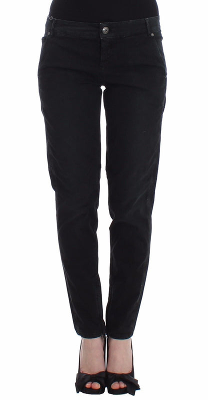  - Sleek Black Slim Leg Designer Jeans