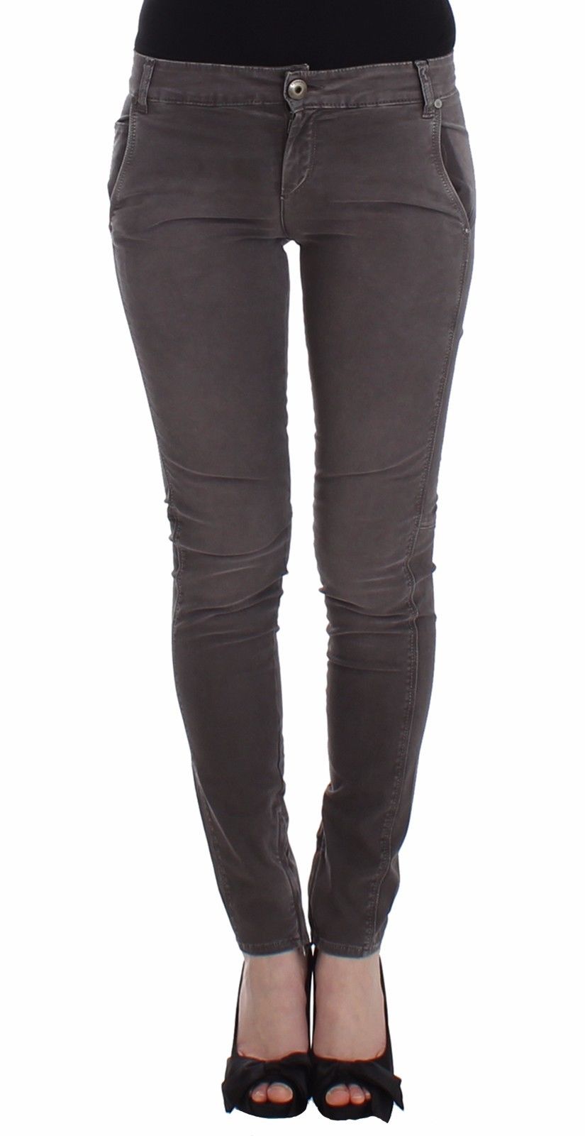  - Chic Gray Slim Leg Jeans - Elegance Meets Comfort