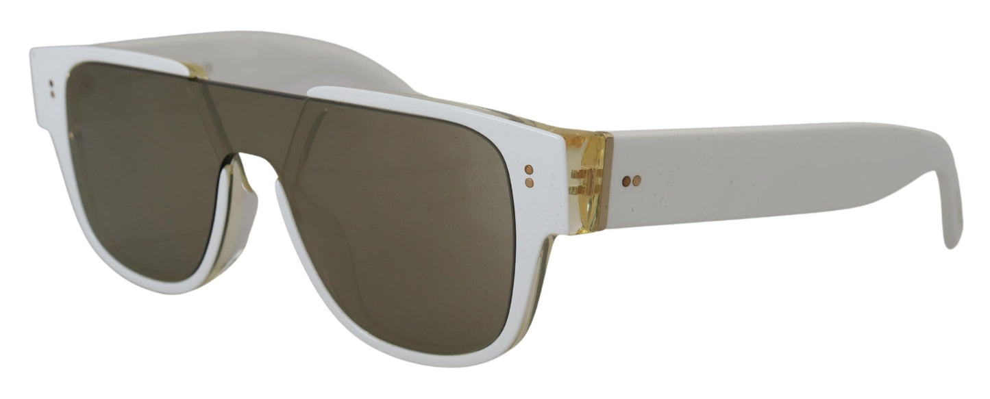  - Elegant White Acetate Sunglasses for Women