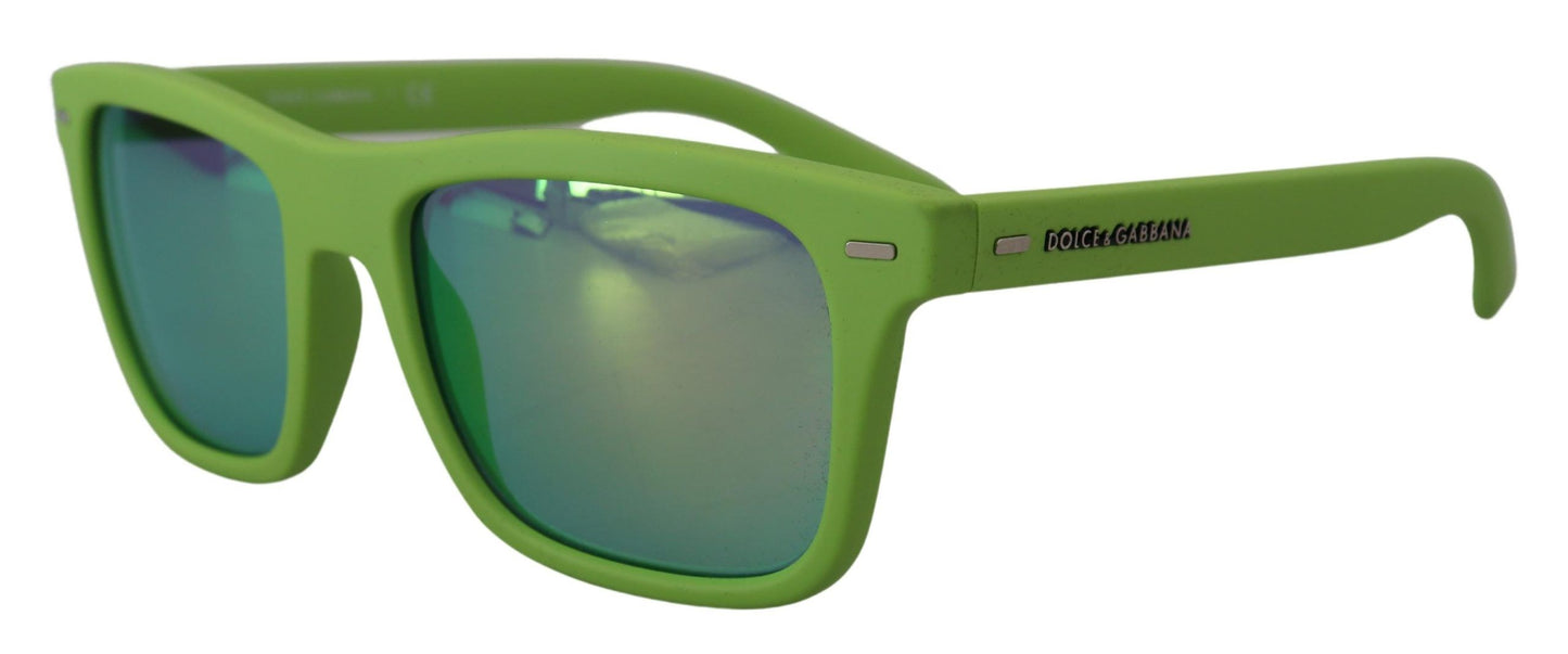  - Acid Green Chic Full Rim Sunglasses