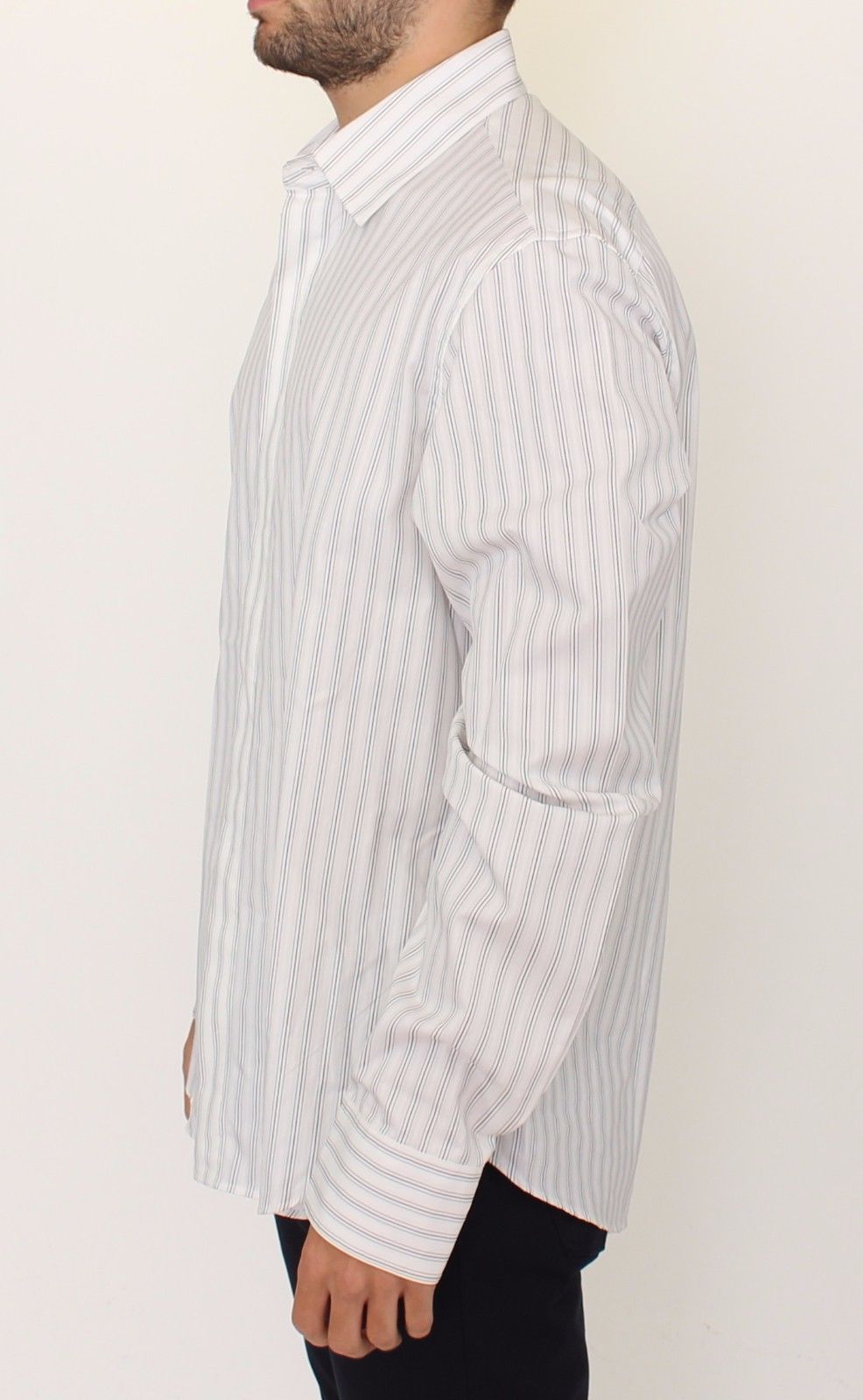  - Elegant Striped Cotton Casual Shirt