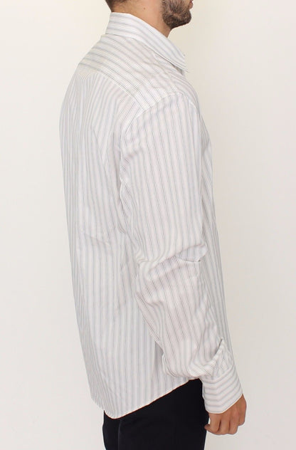  - Elegant Striped Cotton Casual Shirt