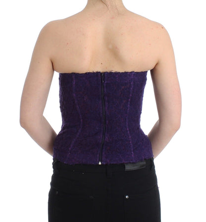  - Purple Lace Silk Blend Bustier Corset