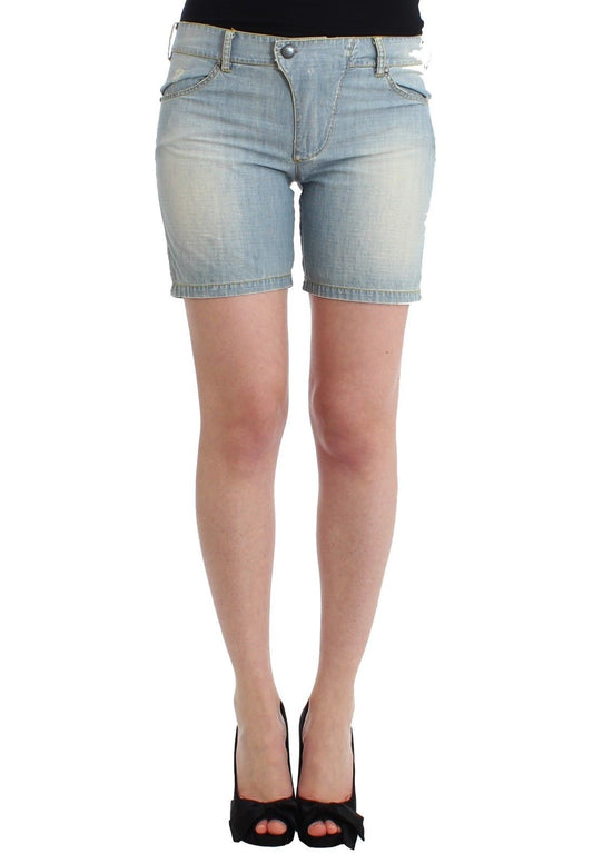  - Chic Blue Denim Shorts - Ermanno Scervino