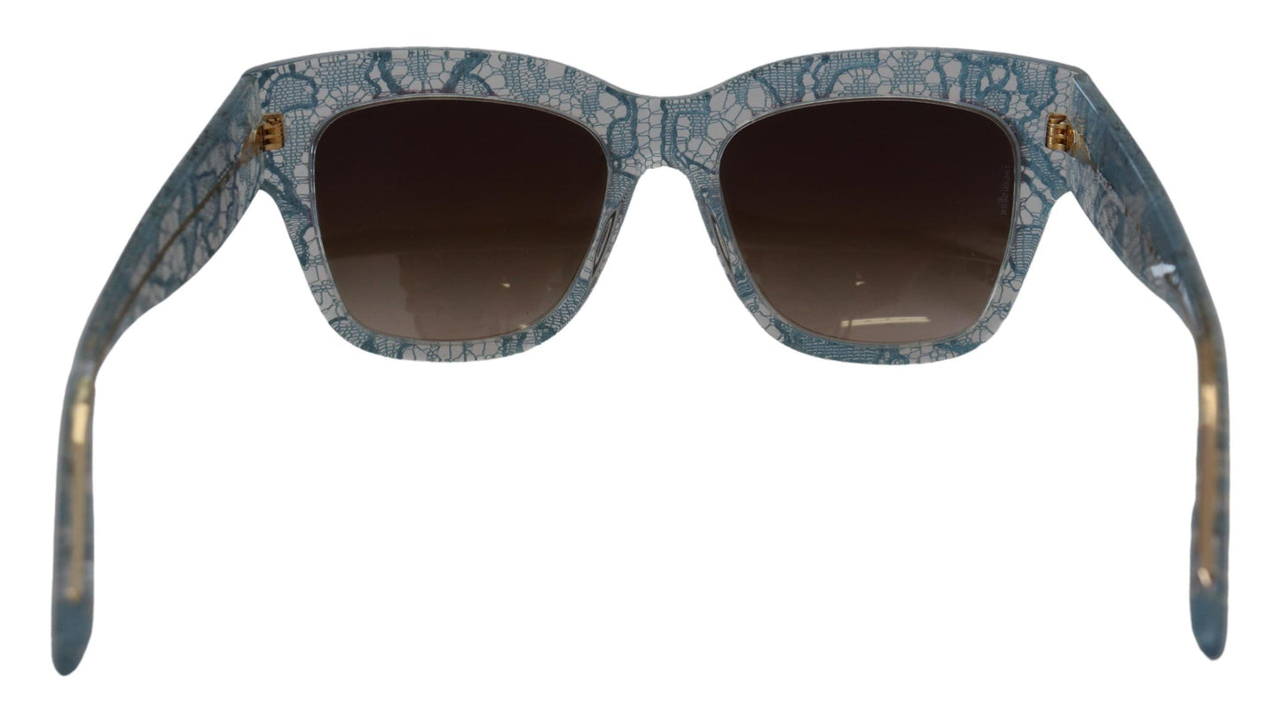  - Elegant Lace Detail Blue Sunglasses