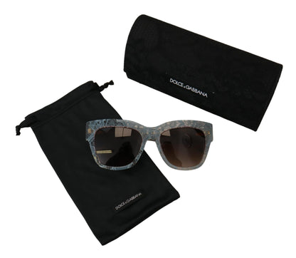  - Elegant Lace Detail Blue Sunglasses