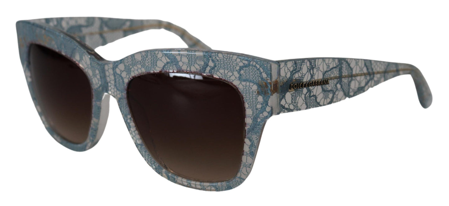  - Elegant Lace Detail Blue Sunglasses