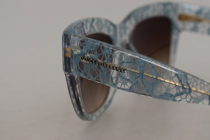  - Elegant Lace Detail Blue Sunglasses