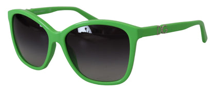  - Chic Green Acetate Round Sunglasses