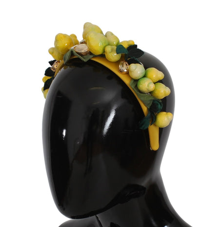  - Exquisite Silk Crystal Lemon Headband Diadem