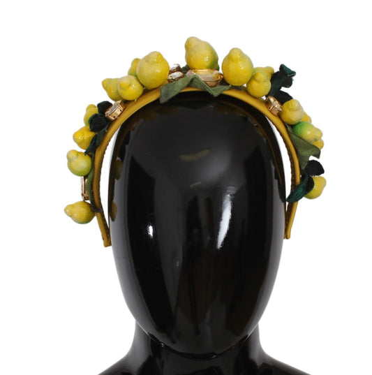  - Exquisite Silk Crystal Lemon Headband Diadem