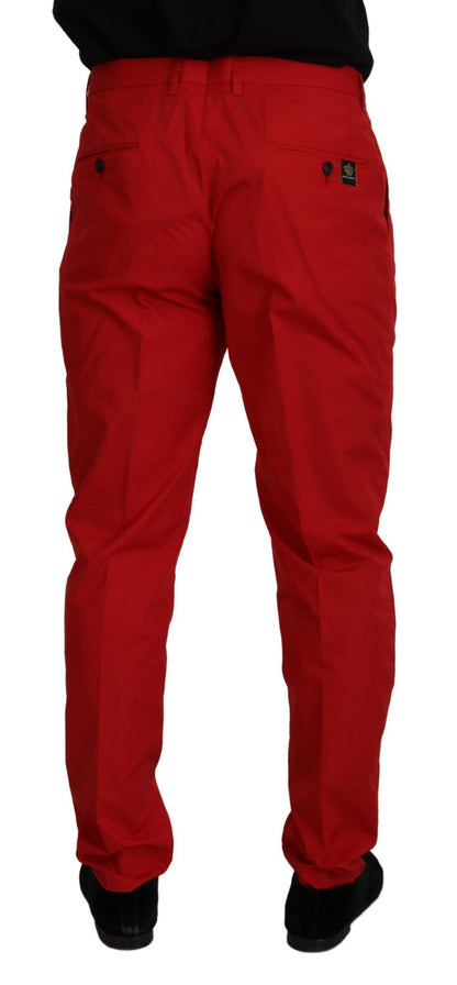  - Elegant Slim Fit Crimson Chinos