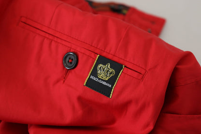  - Elegant Slim Fit Crimson Chinos