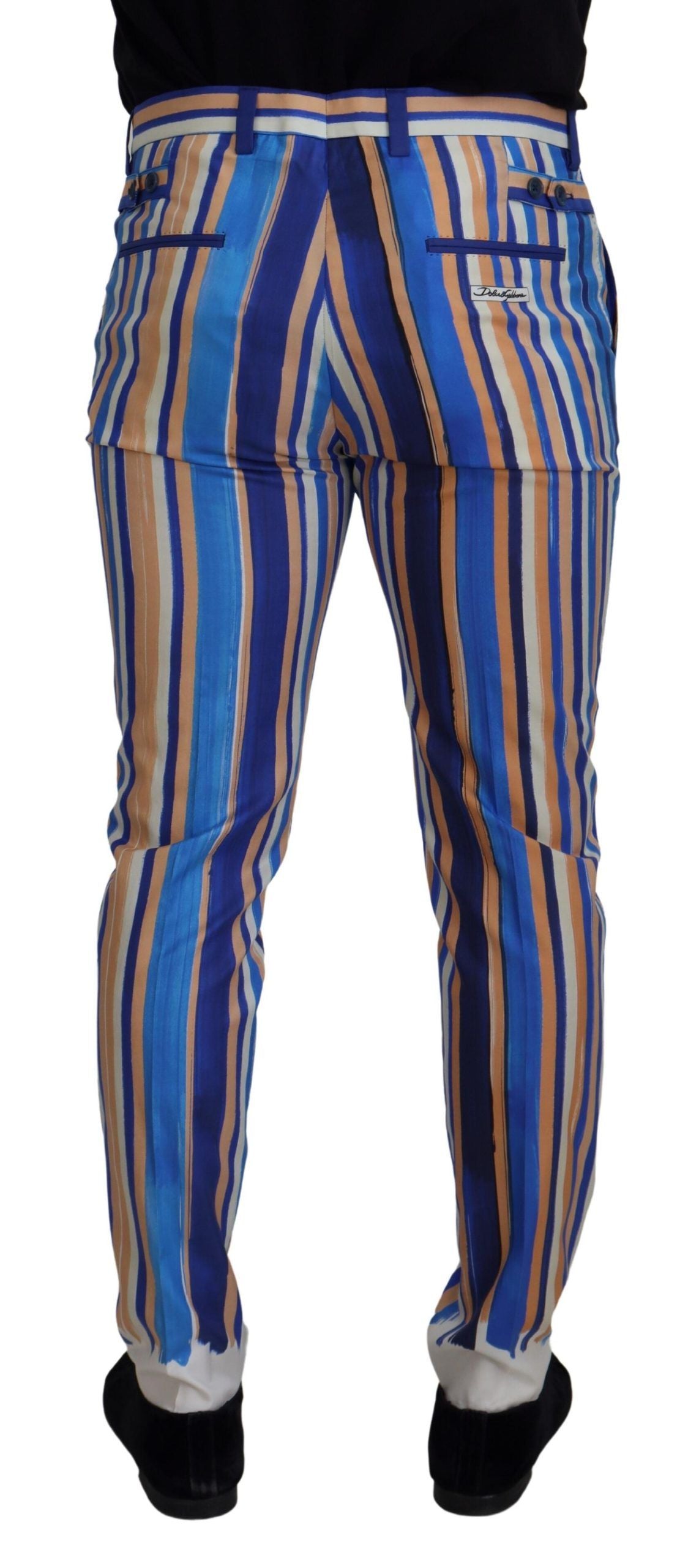  - Sleek Striped Slim Fit Chinos