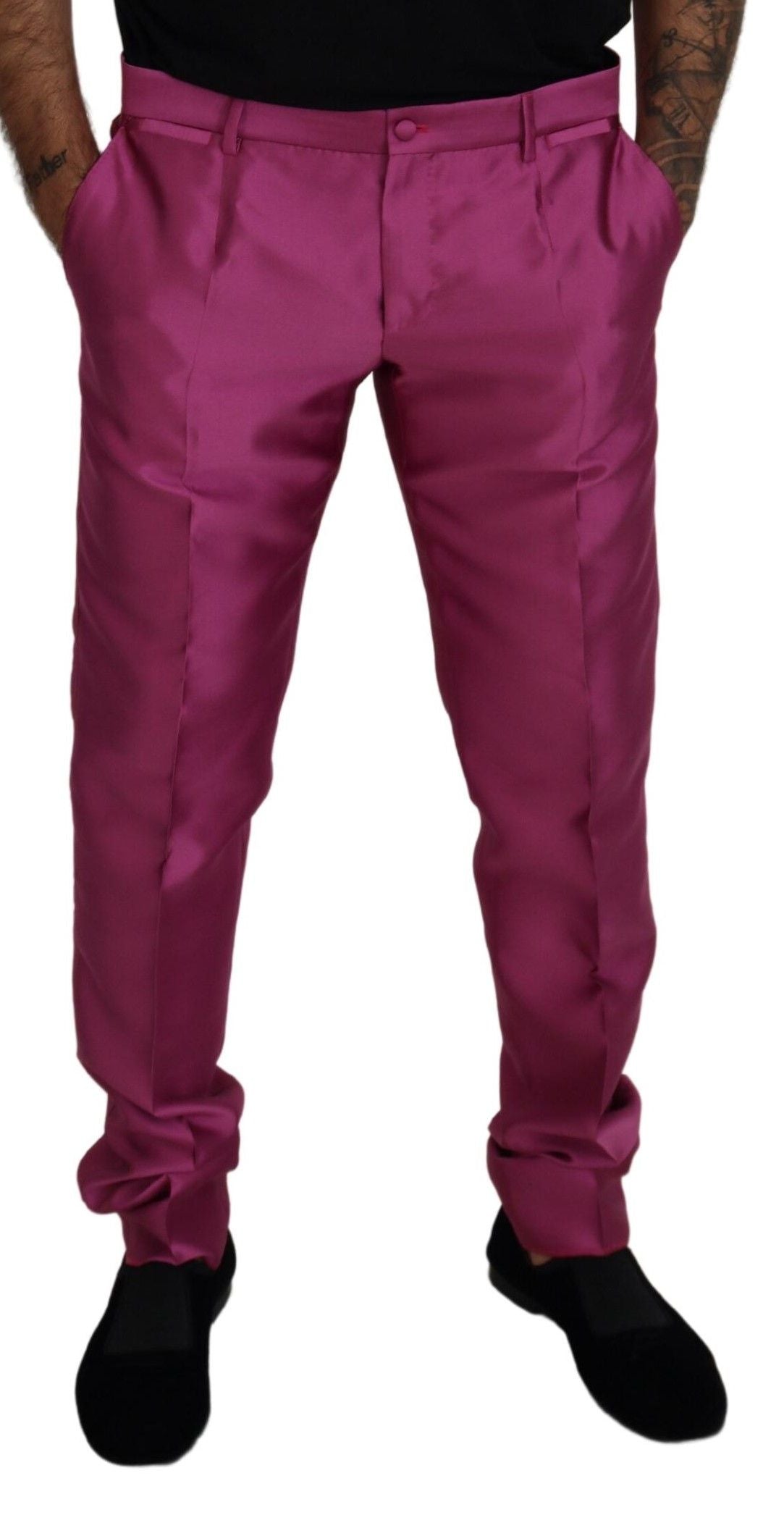  - Elegant Slim Fit Formal Dress Pants in Pink