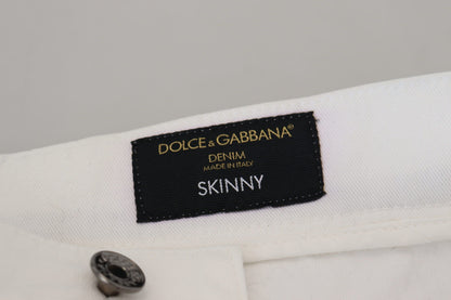  - Elegant Slim Fit White Skinny Jeans